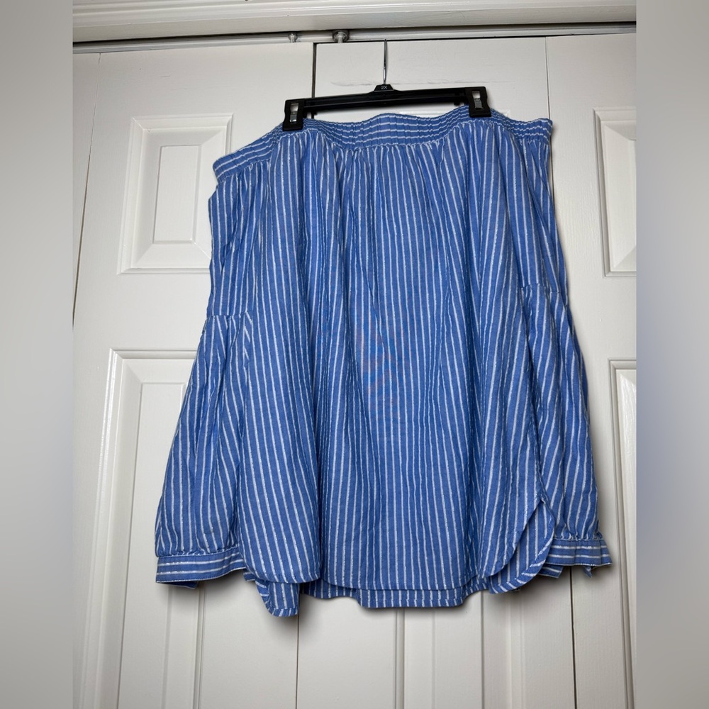 Michael Kors Striped Blue and White Blouse
